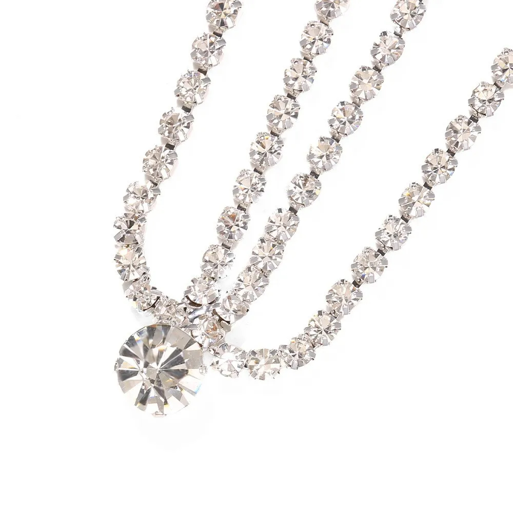 Rhinestone Chest Chain Body Jewelry - image 4