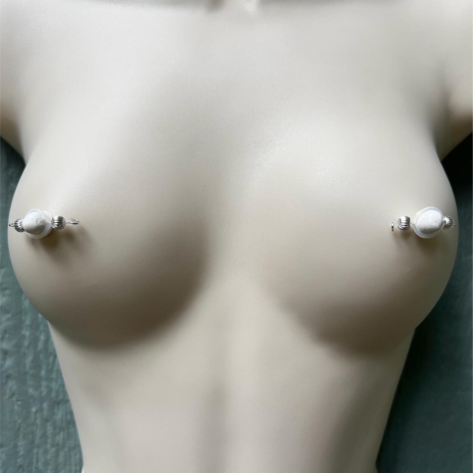 Silver Barbell Nipple Ring Adjustable Lingerie Accessories - Silver - 2 pack (one pair) - image 1