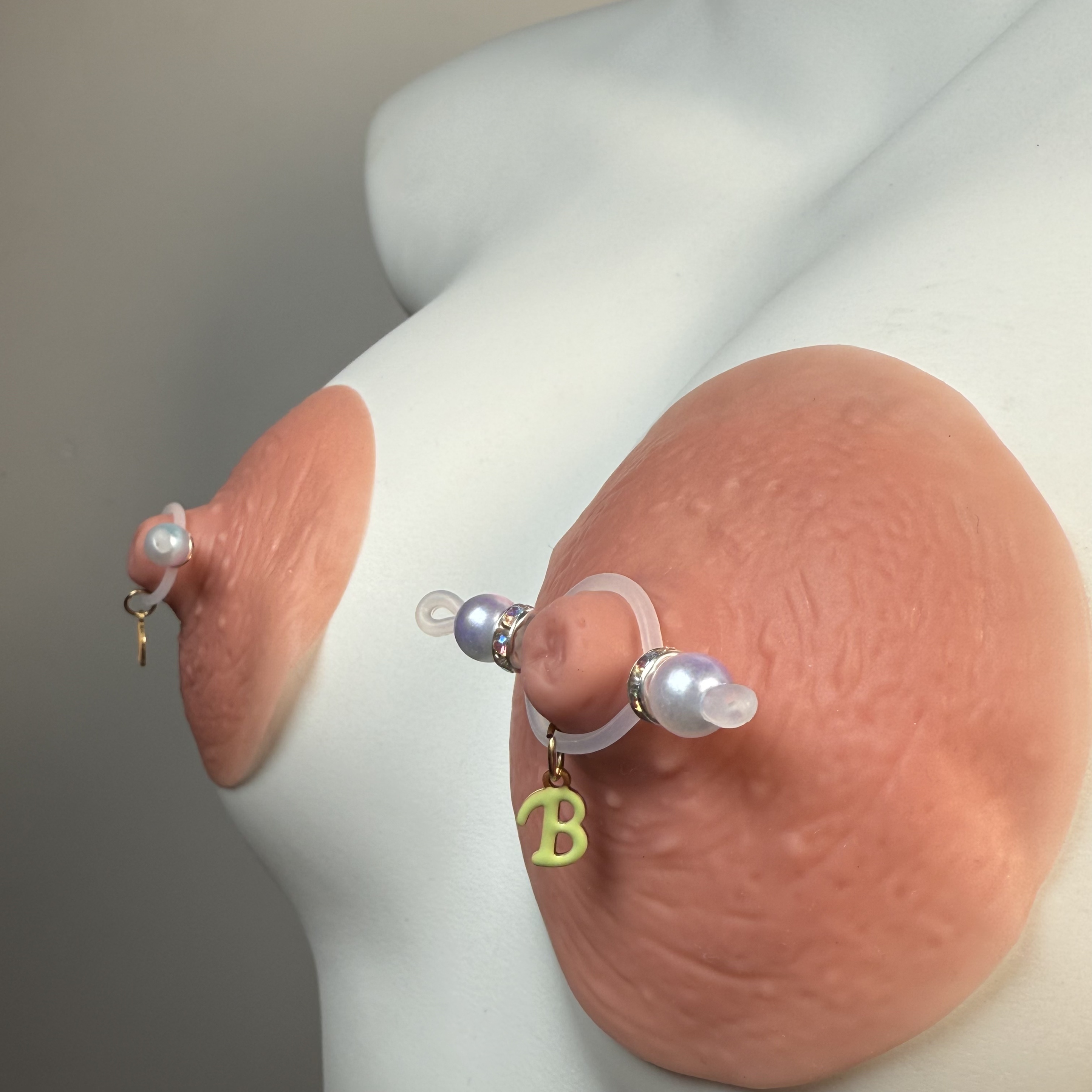 Adjustable Pearl Nipple Decoration Custom Colored Letters Nipple Ring Adjustable Lingerie Accessories - image 2