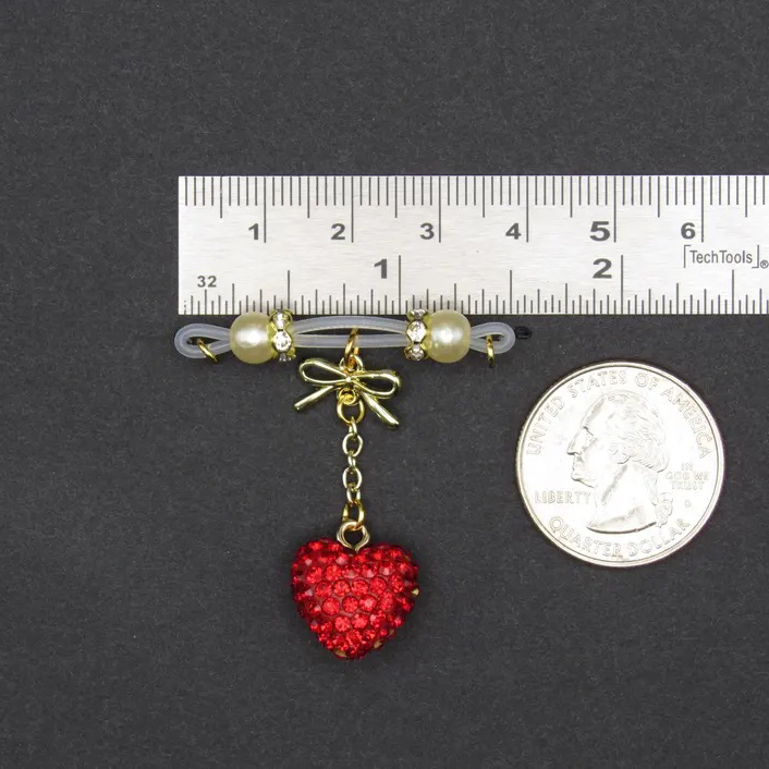 Bow Heart Fake Nipple Ring Adjustable Lingerie Accessories - image 4