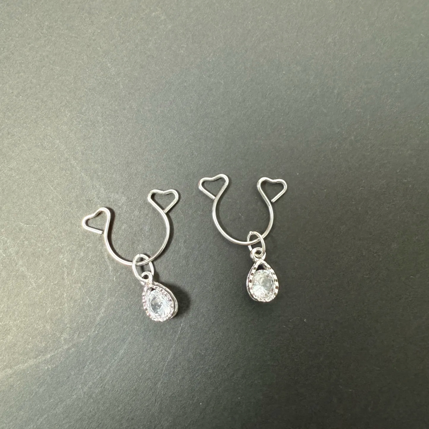 Rhinestone Nipple Clamp Adjustable Lingerie Accessories - Silver - 2（ a pair） - image 2