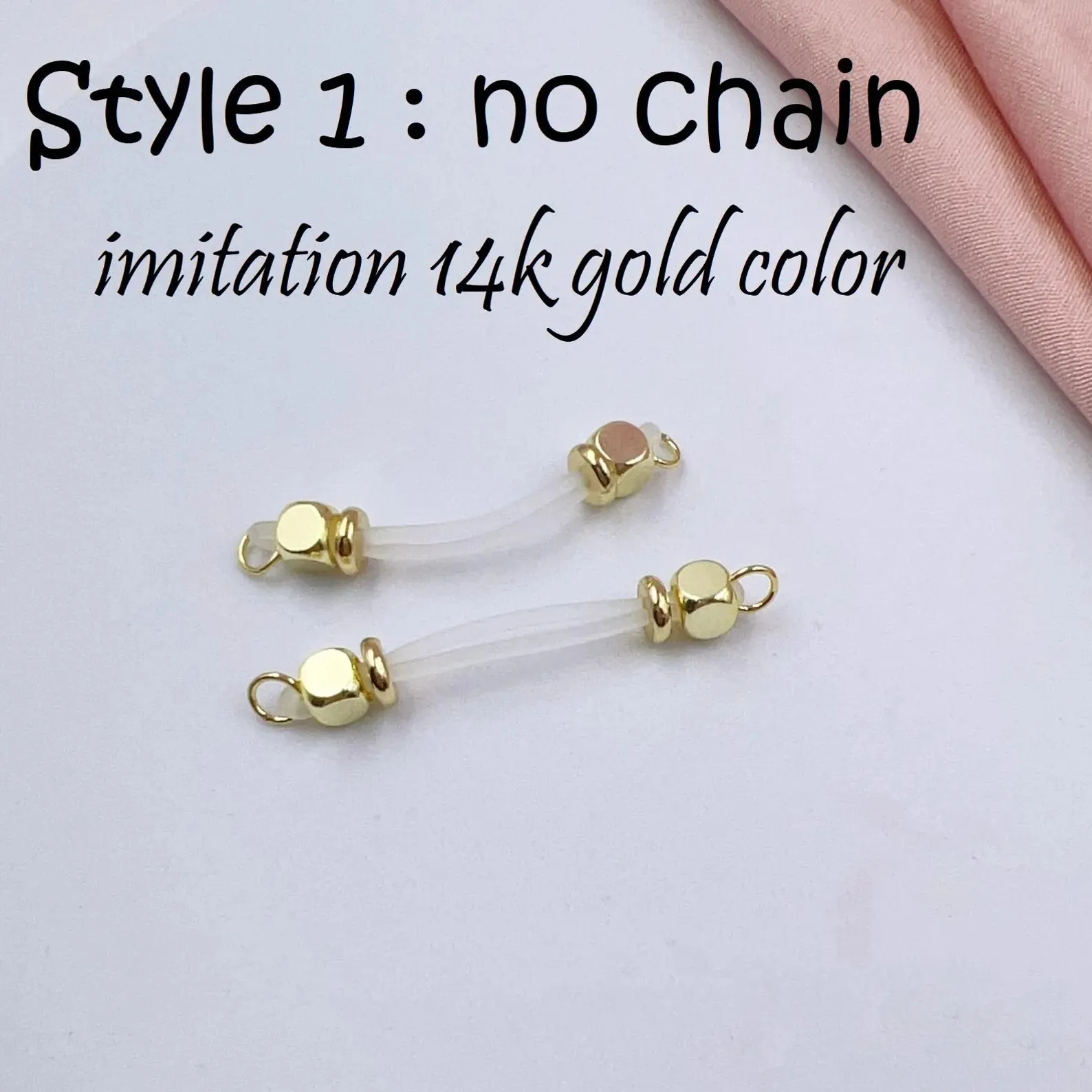Gold Chain Nipple Clamp Adjustable Lingerie Accessories - No Chain - 2-pack (one pair) - image 2