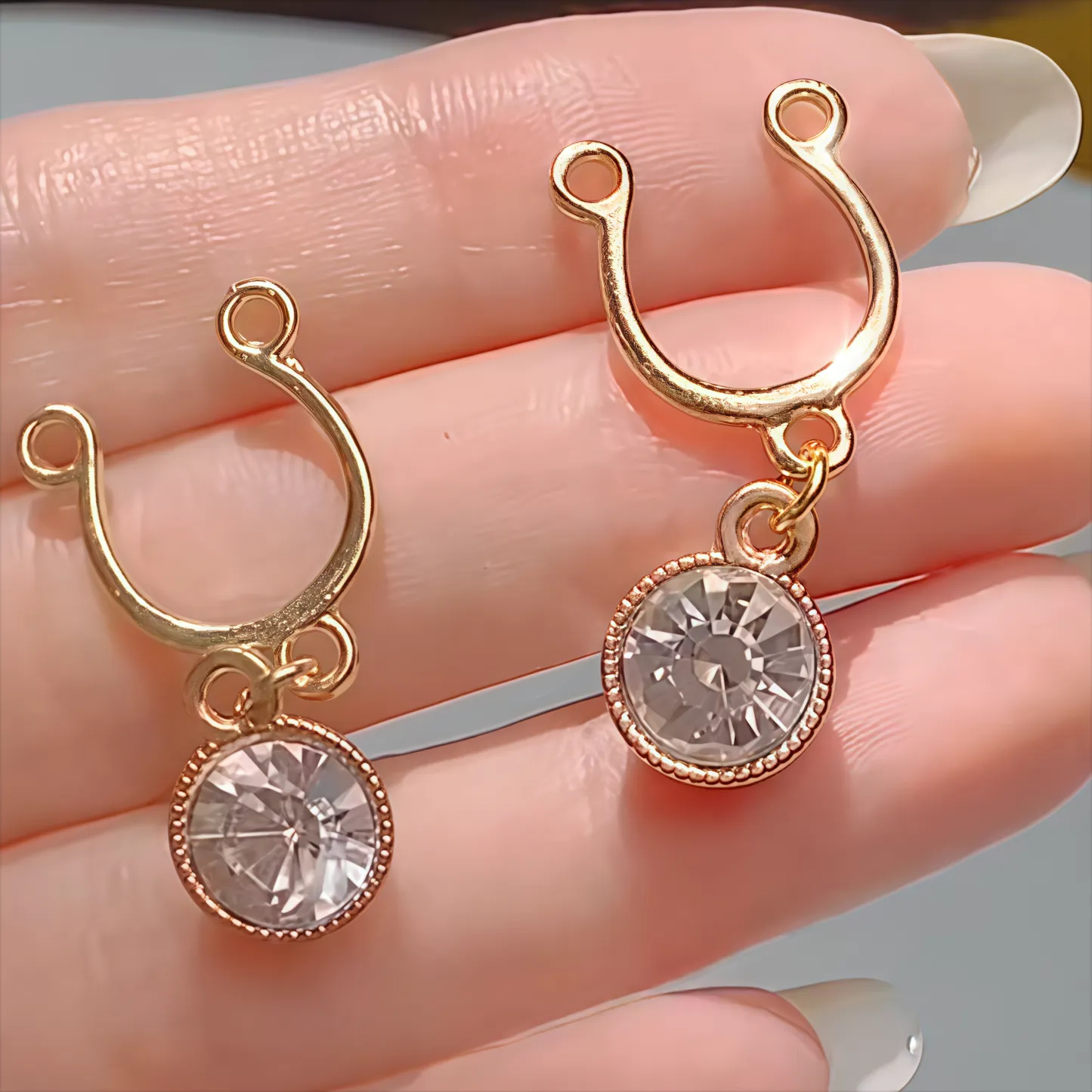 Rhinestone Nipple Clamp Adjustable Lingerie Accessories - image 1