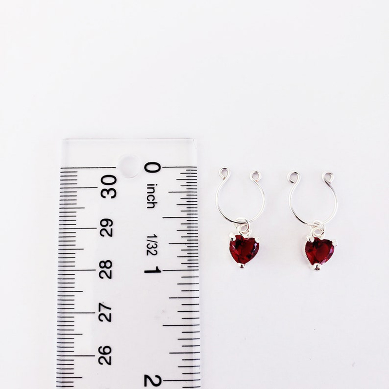 Heart-shaped Adjustable Non-Piercing Nipple Rings - image 7
