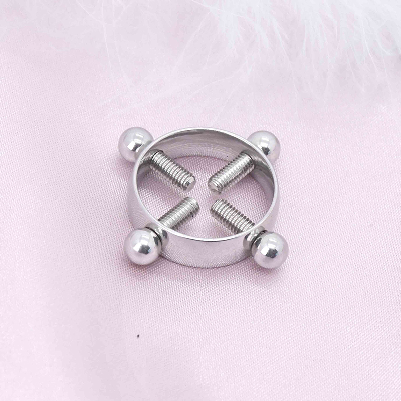 Bolt-on Clip On Nipple Ring Adjustable Lingerie Accessories - image 2