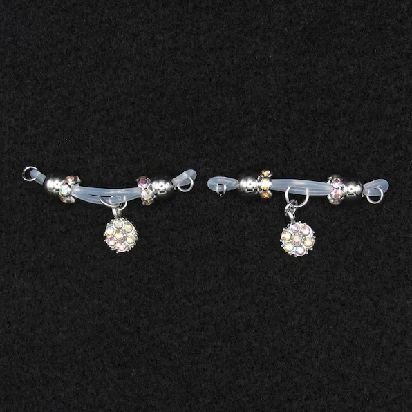 Rhinestone Ball Nipple Clamp Adjustable Lingerie Accessories - image 1