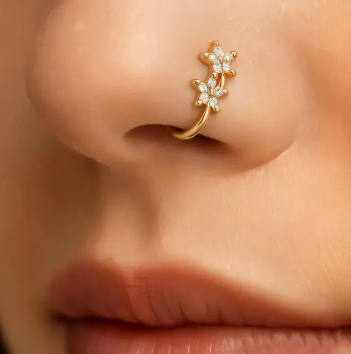 Flower Nose Ring - image 1