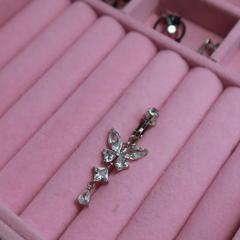 Butterfly Dangle Belly Button Ring Body Jewelry - image 5