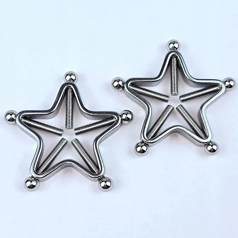 Star Nipple Clamp Adjustable Lingerie Accessories - Silver - One pair (2 pieces) - image 2