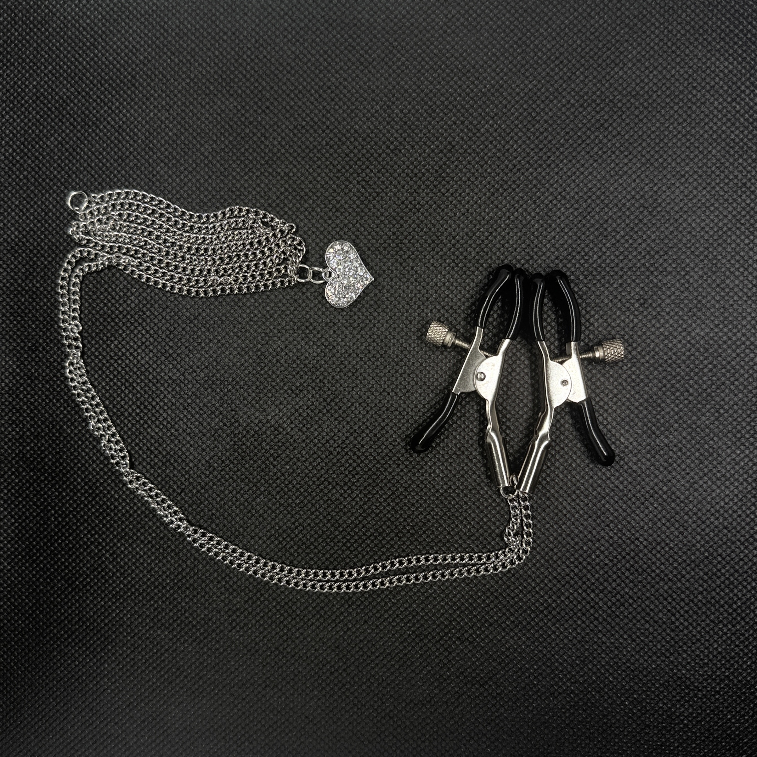 Clip-on Nipple Ring Adjustable Lingerie Accessories - Silver - 2 pack (one pair) - image 1