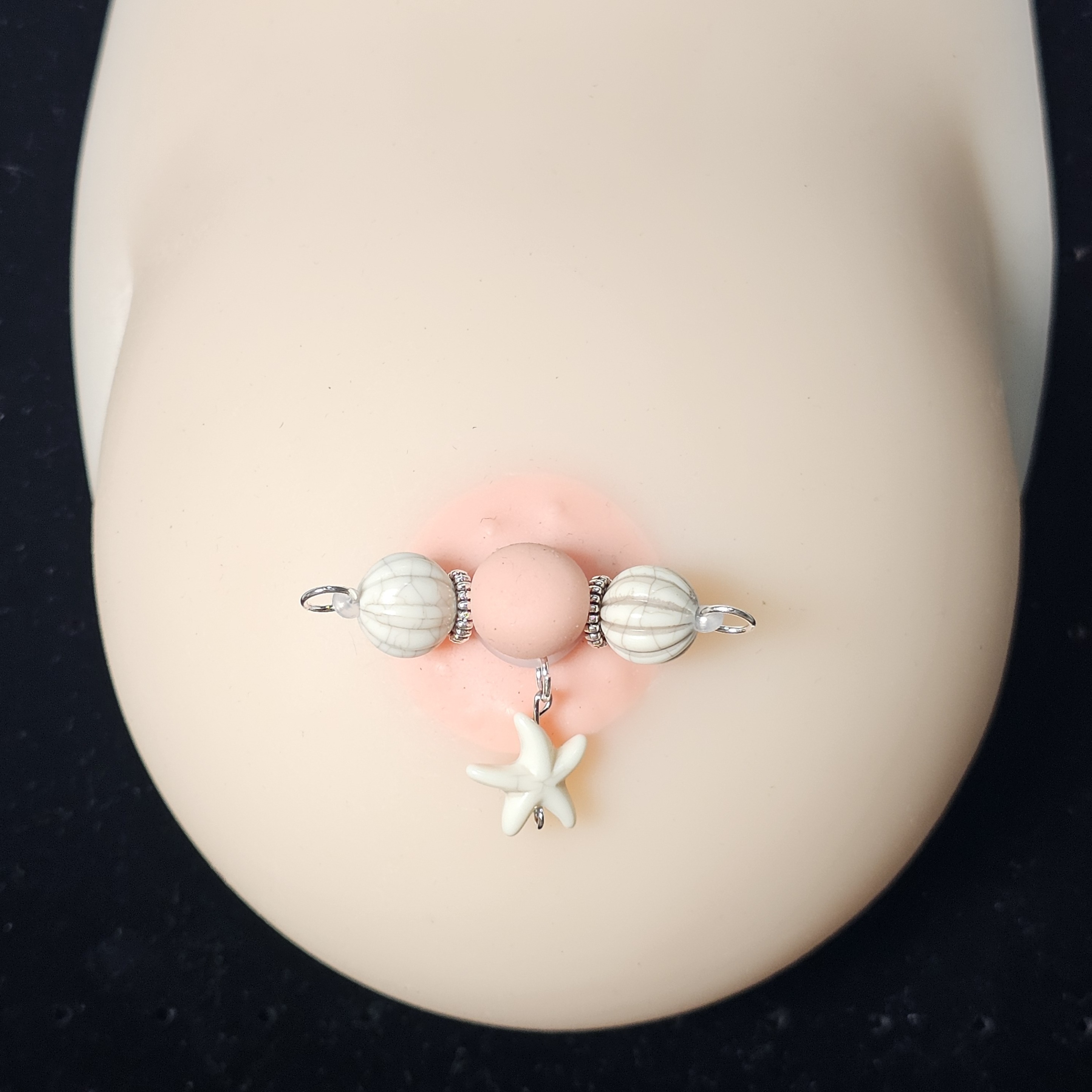 Pearl Star Adjustable Non-Piercing Nipple Rings - image 2