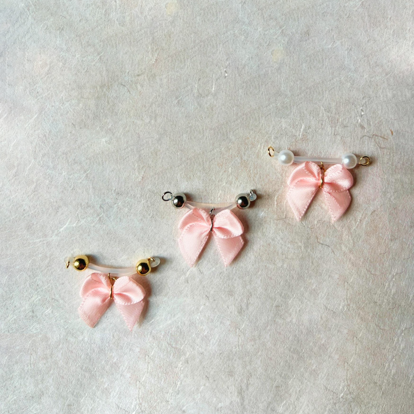 Bowknot Ornament Nipple Ring Adjustable Lingerie Accessories - Pink - 2 pack (one pair) - image 1