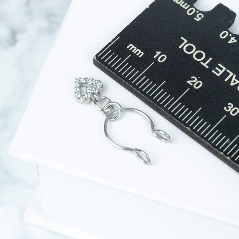 Heart Diamond Nipple Ring Adjustable Lingerie Accessories - image 3