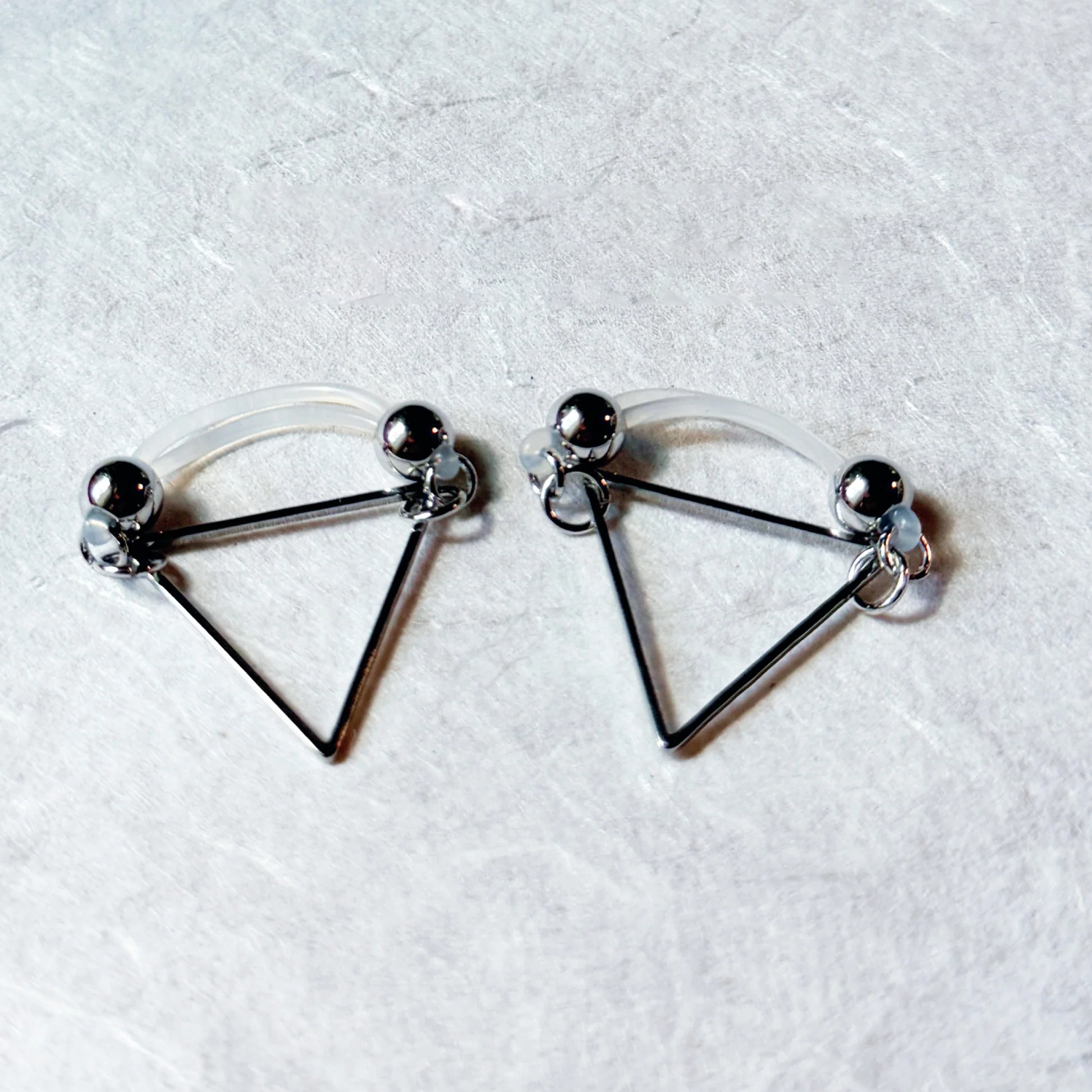 Triangle Line Nipple Ring Adjustable Lingerie Accessories - Silver - 2 pack (one pair) - image 2