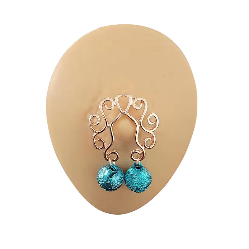 Bell Tassel False Nipple Ring Adjustable Lingerie Accessories - Blue - 2 pack (one pair) - image 2