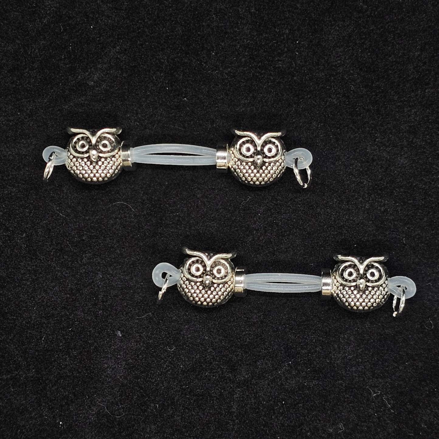 Noctua Whisper Set Nipple Ring Adjustable Lingerie Accessories - Silver - 2 pack (one pair) - image 2