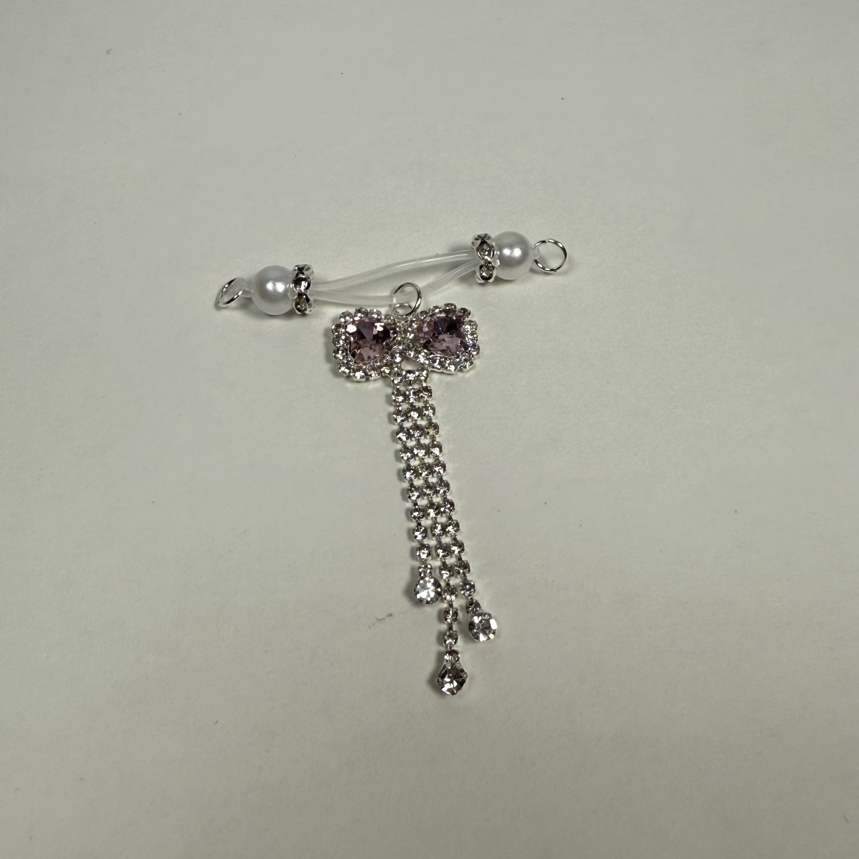 Crystal Bow Nipple Ring Adjustable Lingerie Accessories - image 1