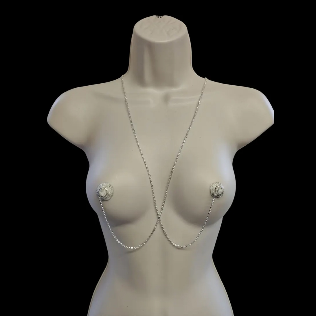 Necklace Nipple Ring Adjustable Lingerie Accessories - Silver - 2 pack (one pair) - image 2