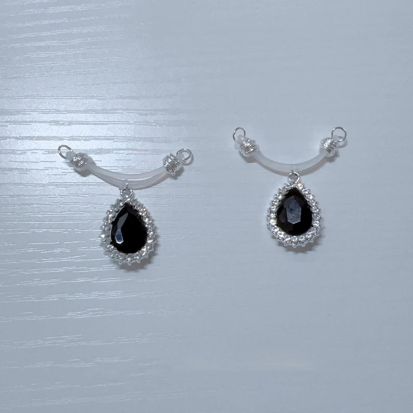 Pendant Adjustable Fake Nipple Rings - Black Pendants - 2 pack (one pair) - image 4