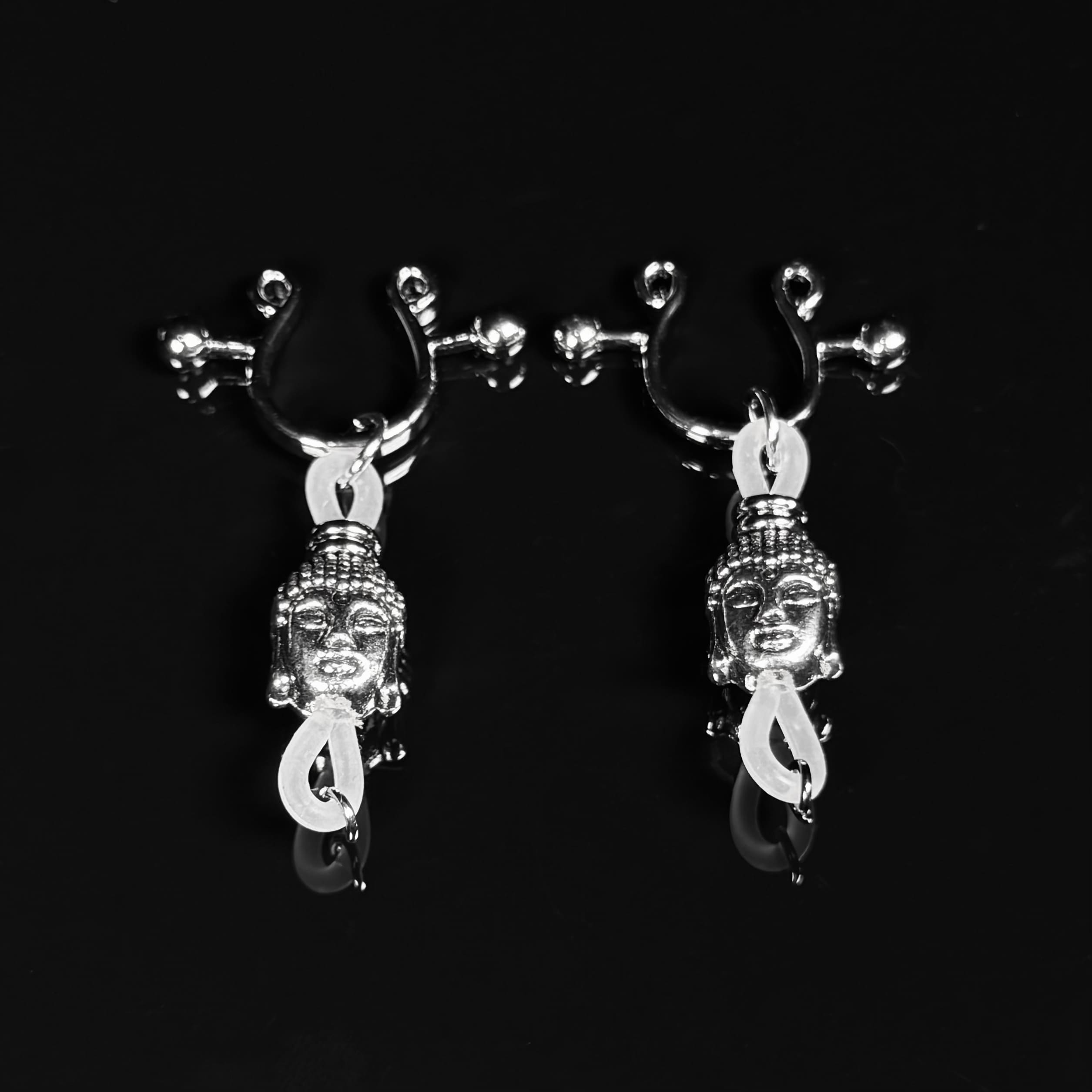 Serene Mind Pendant Nipple Ring Adjustable Lingerie Accessories - Silver - 2 pack (one pair) - image 2