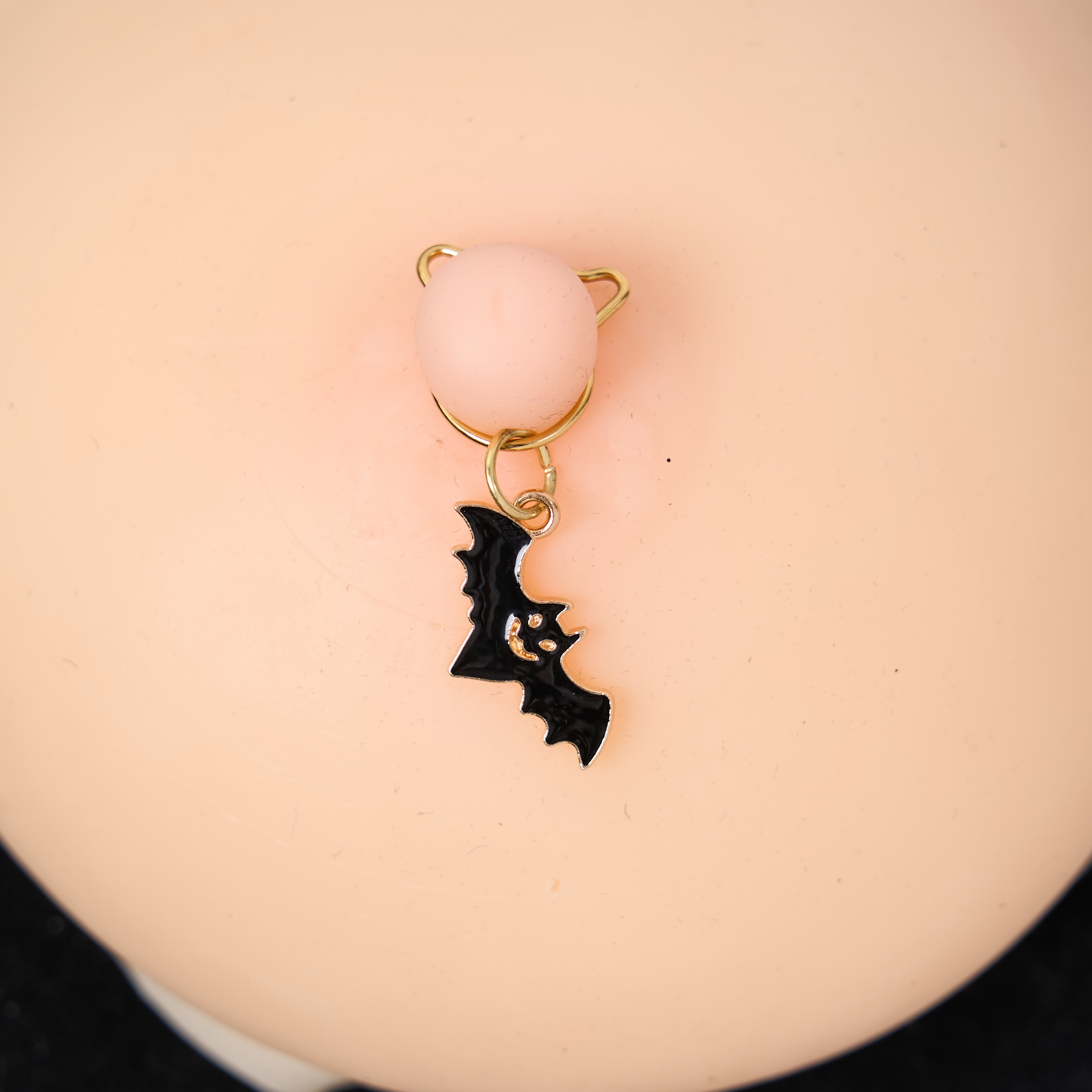 Bat Charm Nipple Clamp Adjustable Lingerie Accessories - Black - 2 pack (one pair) - image 2