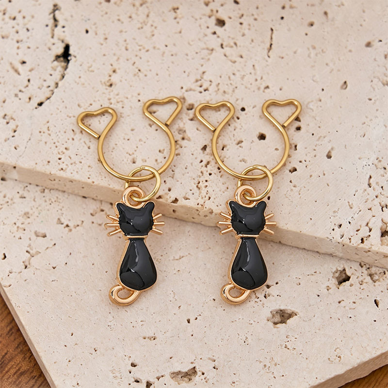 Black Cat Adjustable Non-Piercing Nipple Rings - image 3