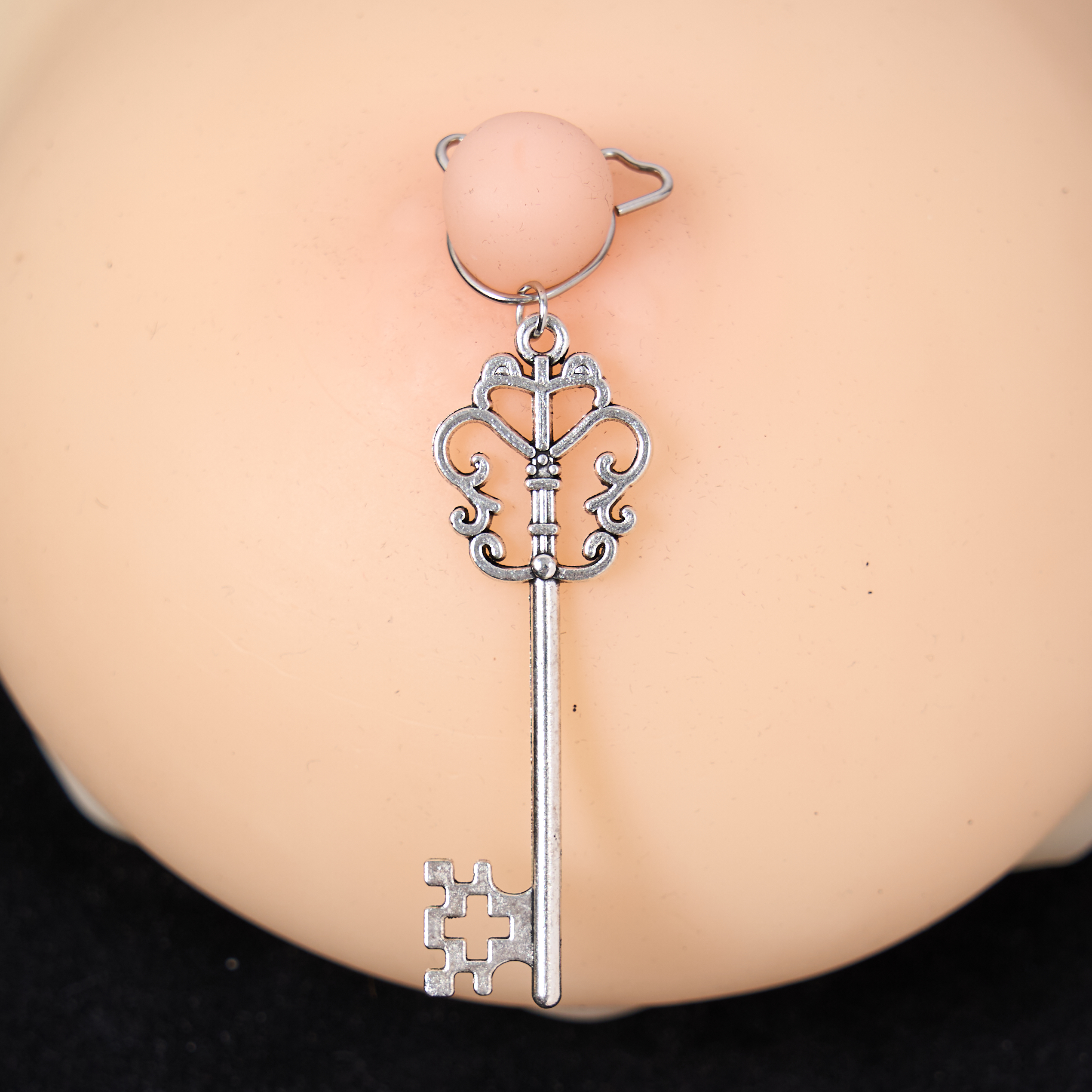 Key Charm Nipple Clamp Adjustable Lingerie Accessories - image 1