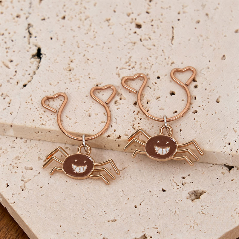 Spider Charm Nipple Clamp Adjustable Lingerie Accessories - Brown - 2 pack (one pair) - image 2