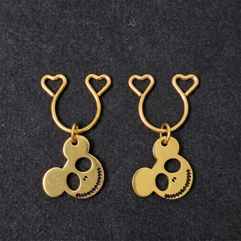 Mouse Heart Adjustable Non-Piercing Nipple Rings - image 2