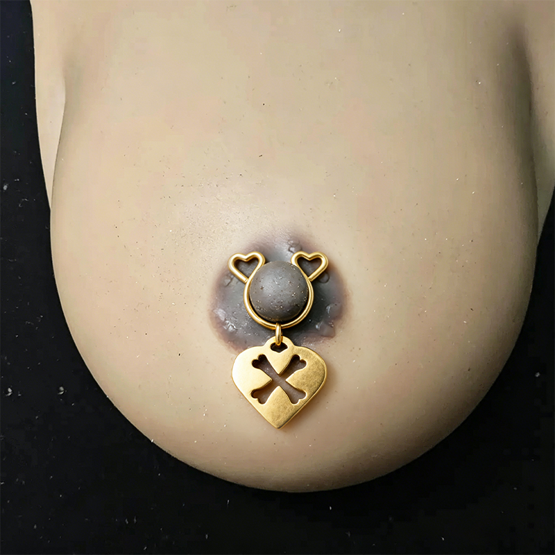 Heart Crossbone Adjustable Nipple Clamp SM Accessories - image 3