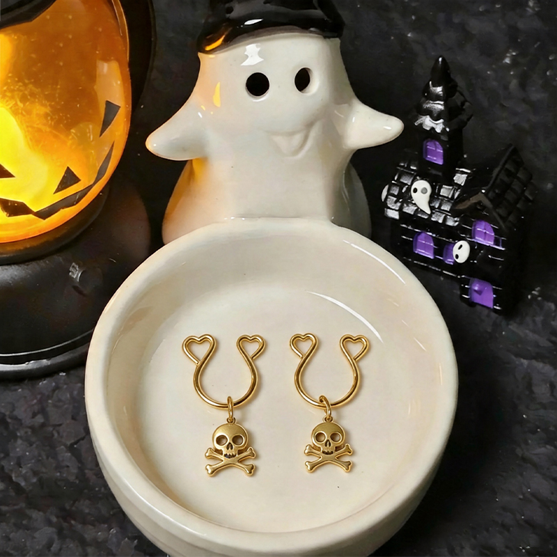 Skull Bone Adjustable Non-Piercing Nipple Rings - image 4