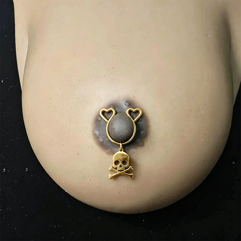 Skull Bone Adjustable Non-Piercing Nipple Rings - image 2