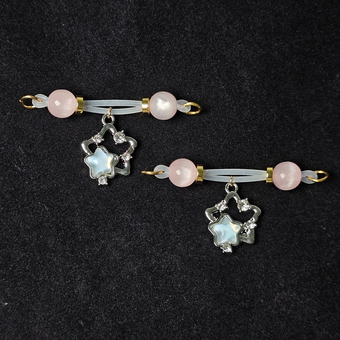 Stars Nipple Ring Adjustable Lingerie Accessories - Blue & Pink - 2 pack (one pair) - image 2