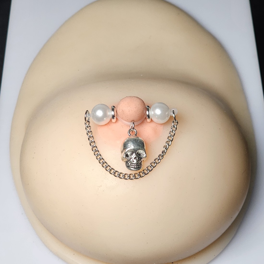 Pearl Skull Nipple Ring Adjustable Lingerie Accessories - image 1