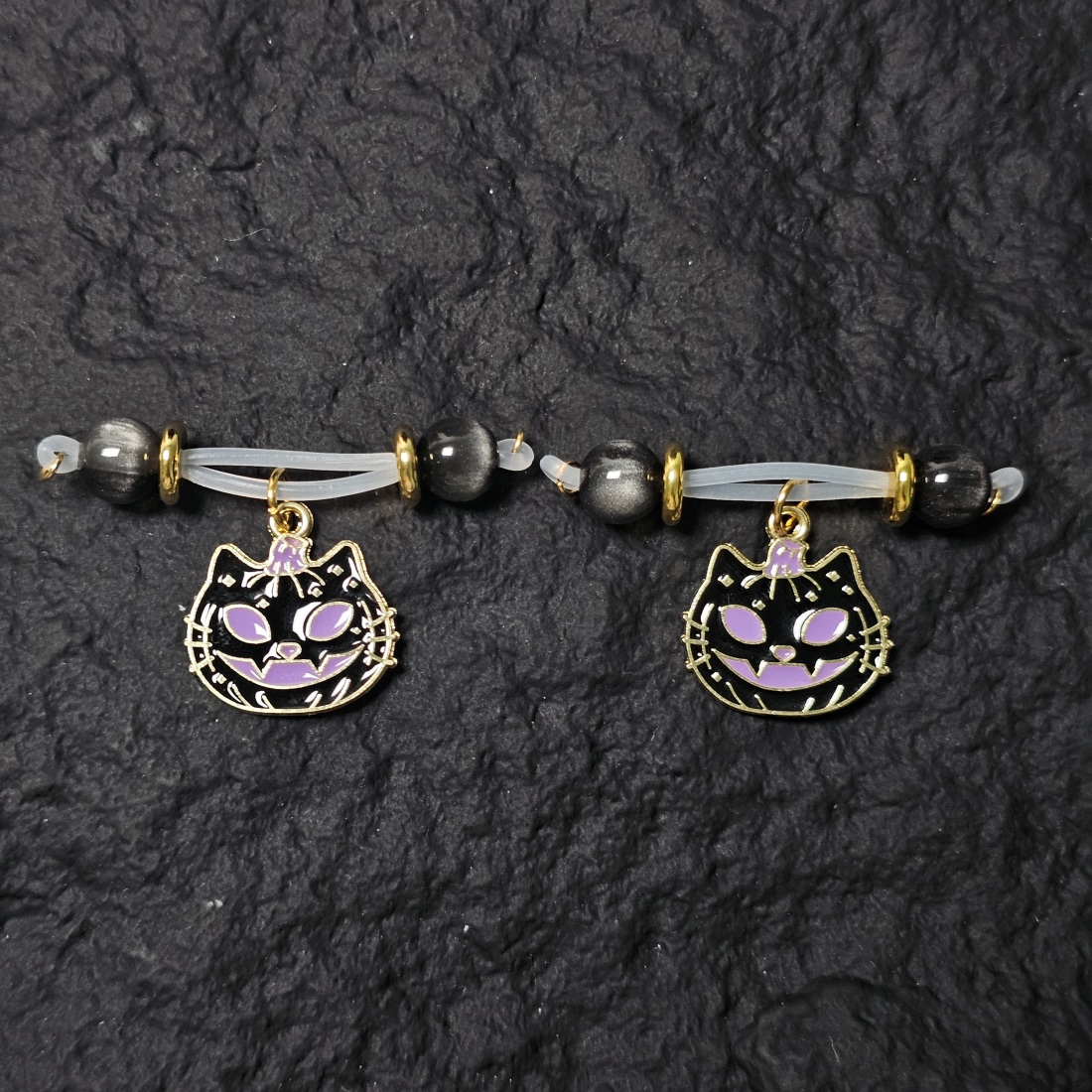Mischievous Cat Nipple Ring Adjustable Lingerie Accessories - Purple - 2 pack (one pair) - image 2