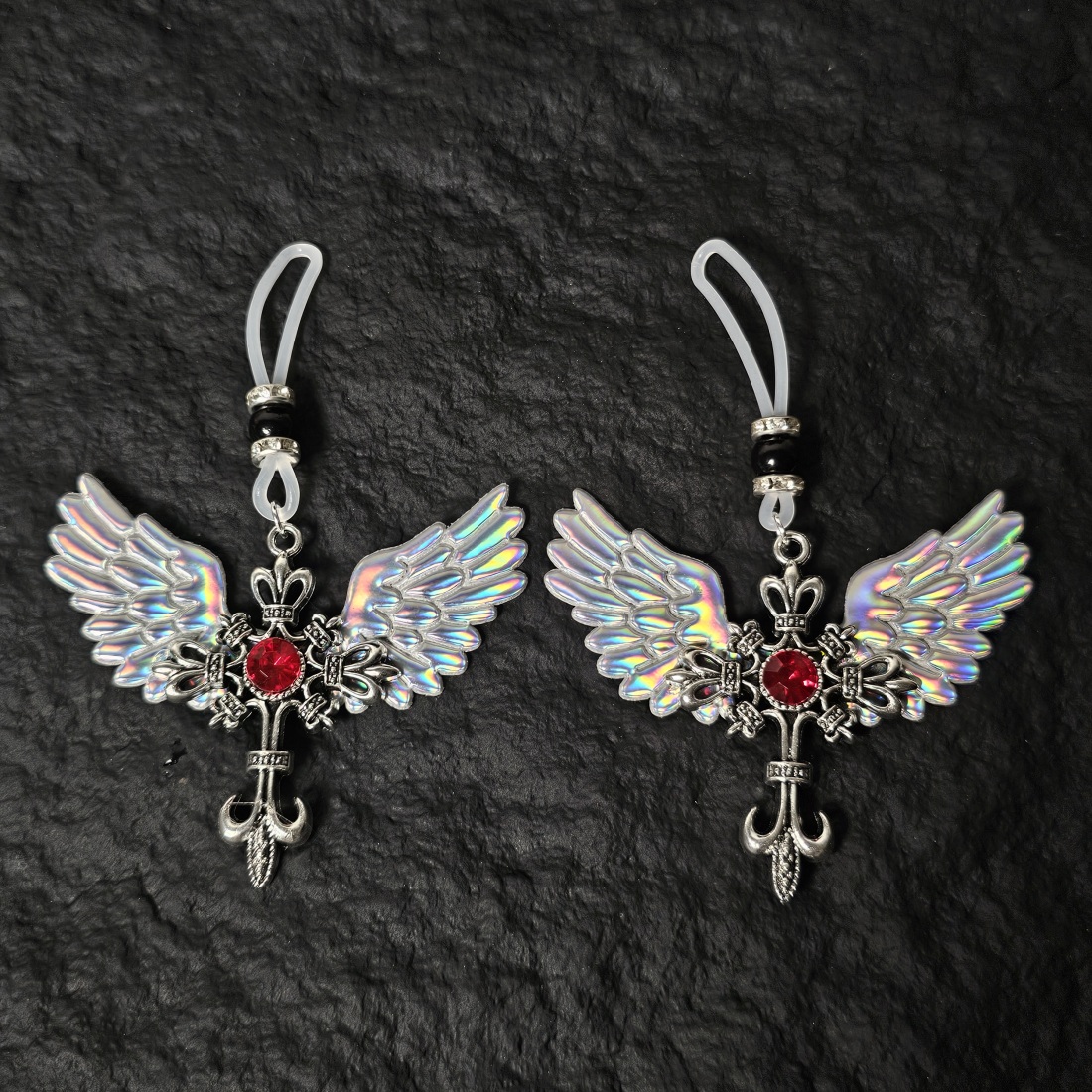 Dark Seraph Nipple Ring Adjustable Lingerie Accessories - Multicolor - 2 pack (one pair) - image 1