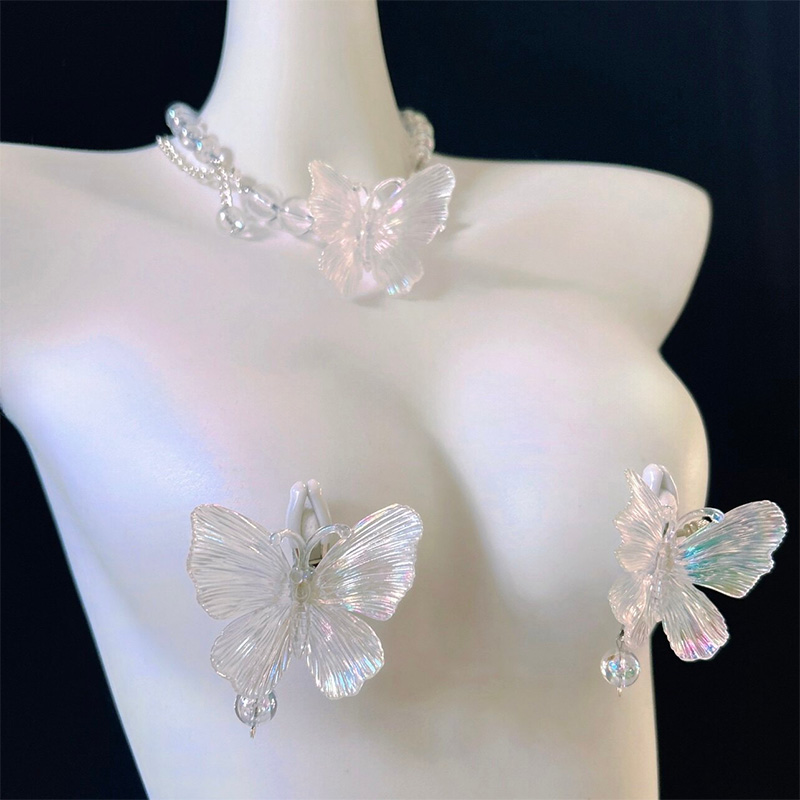Butterfly Nipple Clamps Ball Gag - image 1