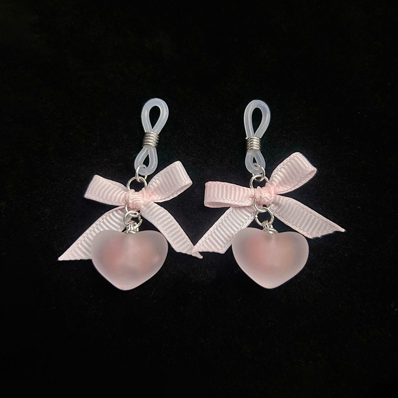 Pink Bow Heart Nipple Rings Adjustable Lingerie - Nipple Rings - image 1