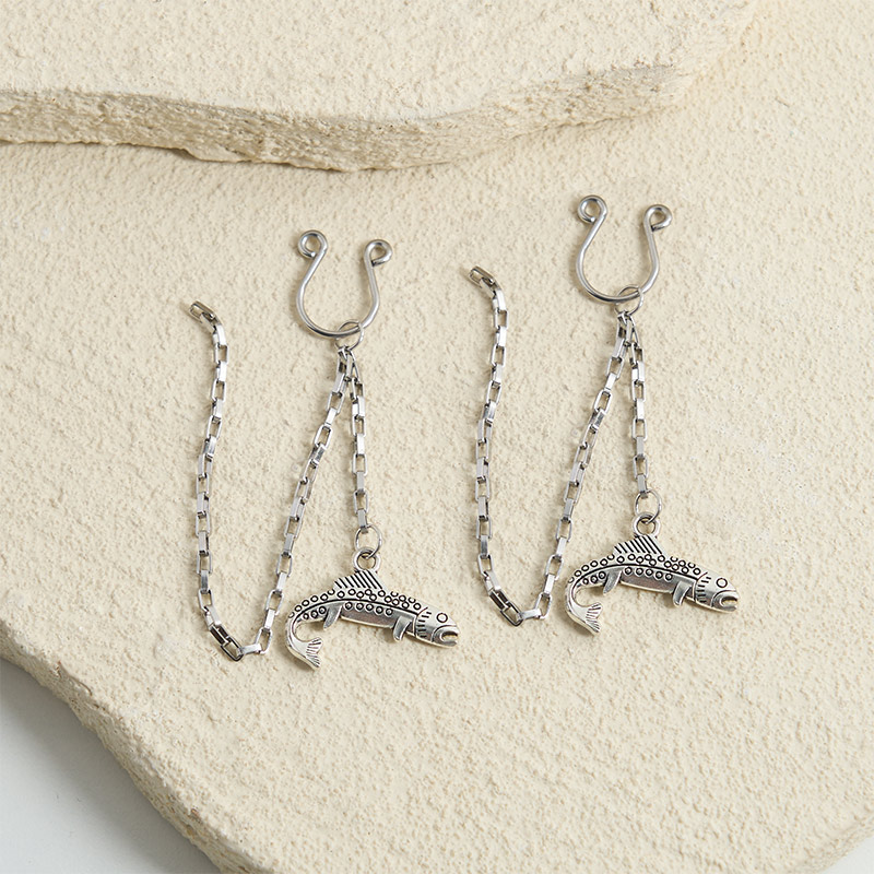 Fish Chain Tassel Adjustable Nipple Clamp SM Accessories - Silver - 2 pack (one pair) - image 2