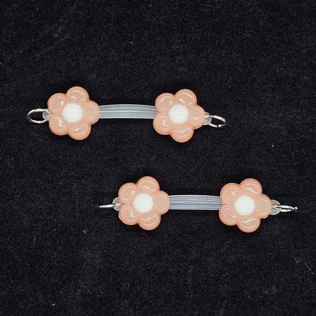 Bloom Kiss Nipple Clamp Adjustable Lingerie Accessories - Light Orange - 2 pack (one pair) - image 2