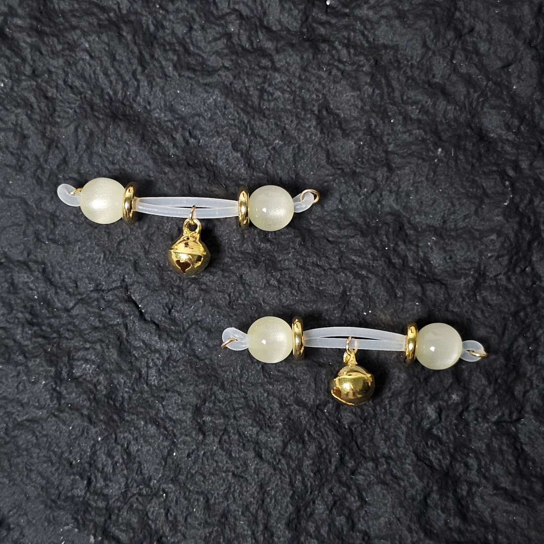 Crystal Chime Adjustable Nipple Clamp SM Accessories - Gold - 2 pack (one pair) - image 2