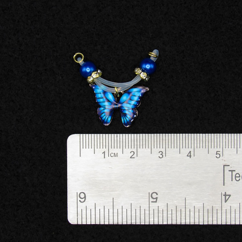 Blue Butterfly Adjustable Non-Piercing Nipple Rings - image 4