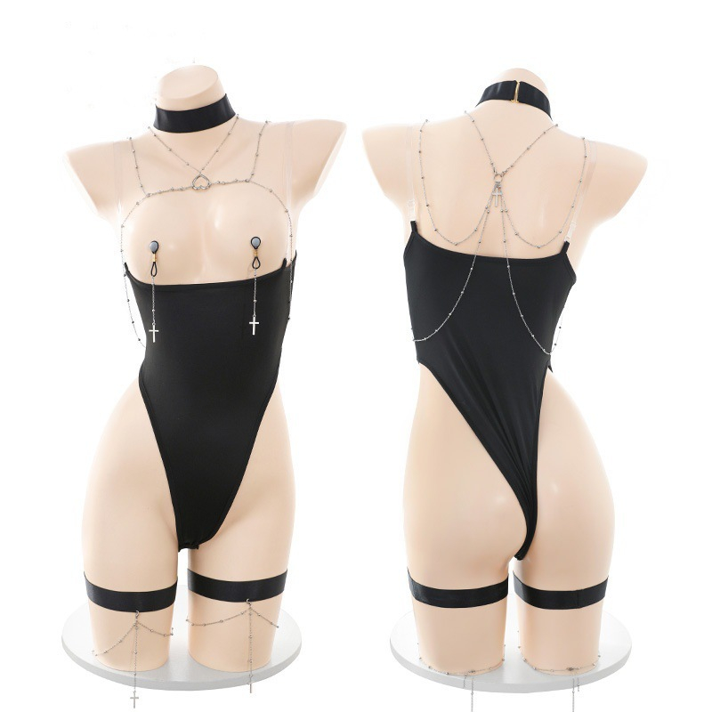 Chain Bodysuit Lingerie Set - Set A - XXL【suitable for 70-90kg】 - image 2
