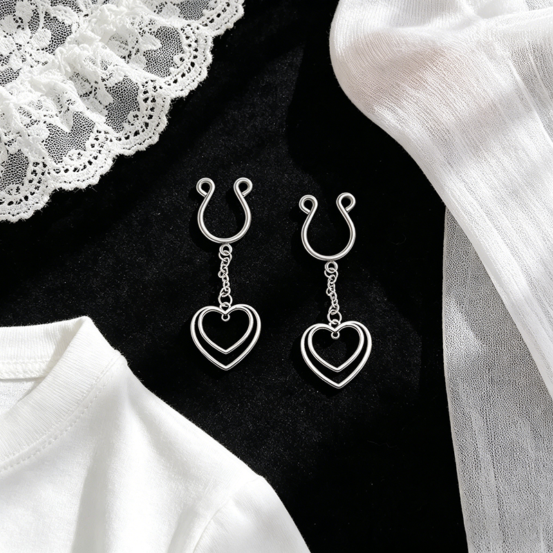 Double Heart Chain Adjustable Nipple Clamp SM Accessories - image 1