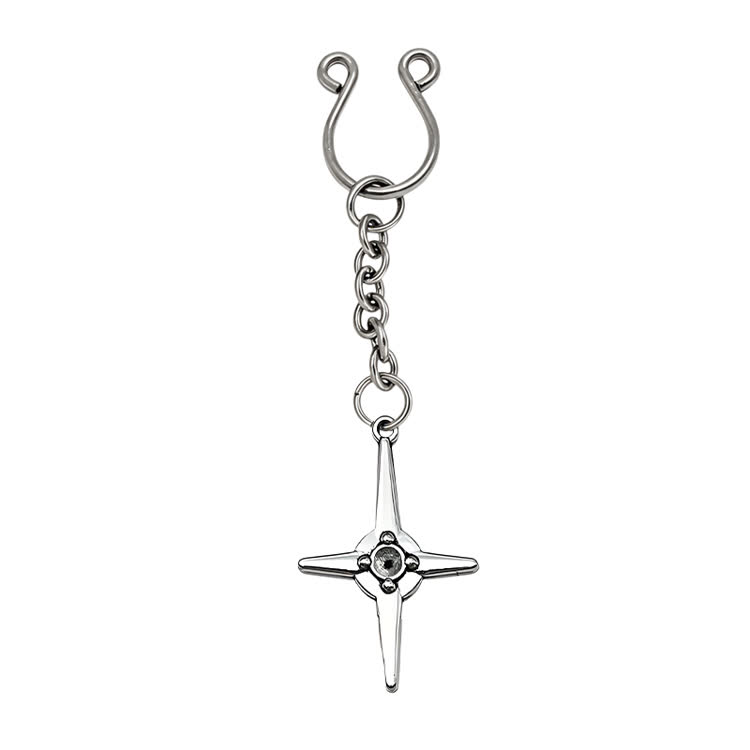 Star Cross Chain Adjustable Nipple Clamp SM Accessories - Silver A - 2 pack (one pair) - image 2
