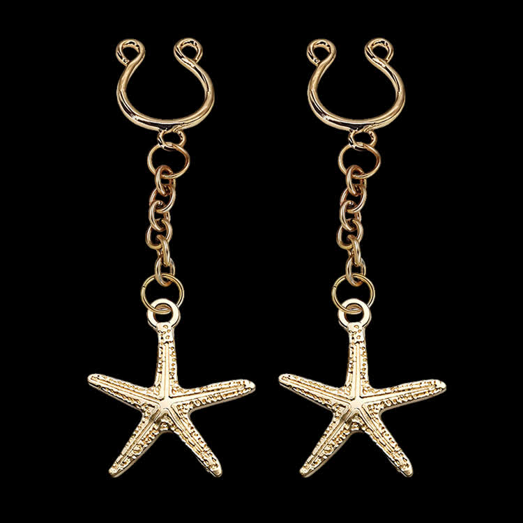 Gold Starfish Chain Adjustable Nipple Clamp SM Accessories - image 1