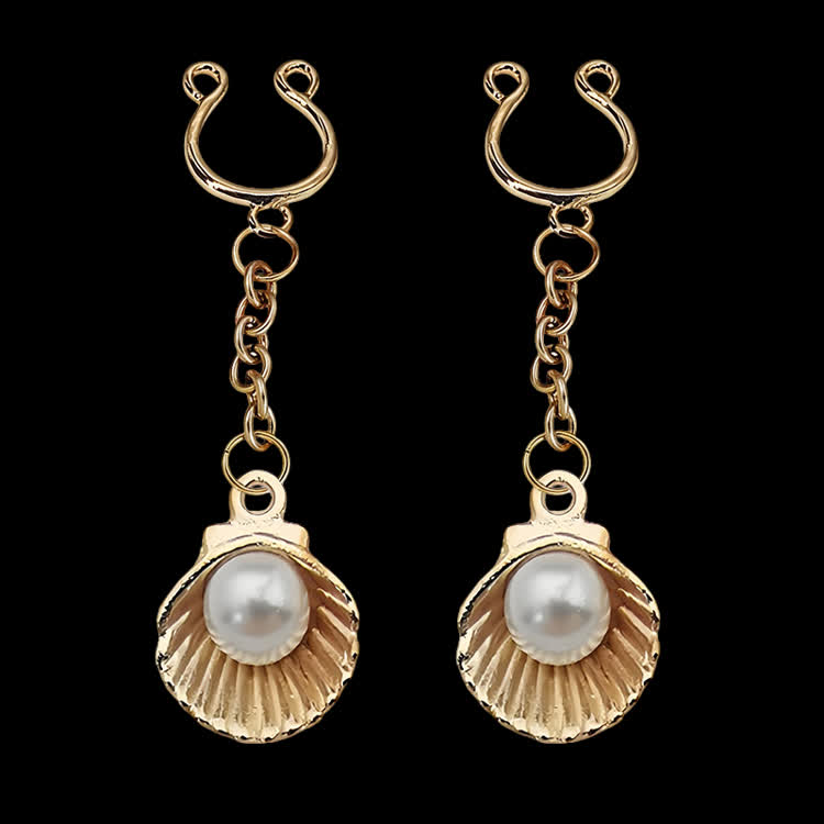 Gold Pearl Shell Chain Adjustable Nipple Clamp SM Accessories - image 1