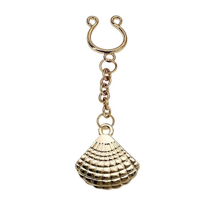 Gold Shell Chain Adjustable Nipple Clamp SM Accessories - Gold A - 2 pack (one pair) - image 2