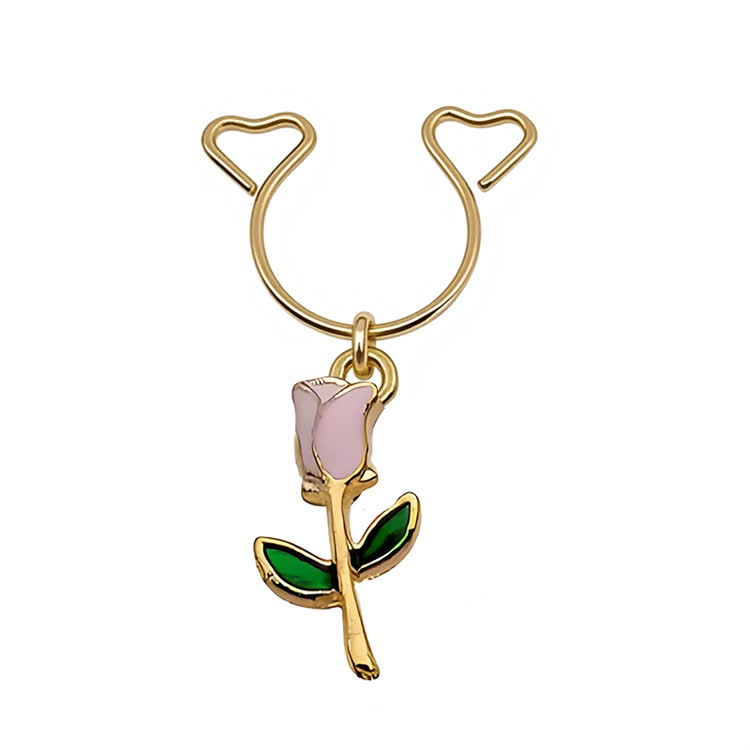 Pink Rose Adjustable Nipple Clamp SM Accessories - Pink - 2 pack (one pair) - image 2