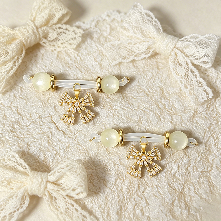 Rhinestone Bow Adjustable Nipple Clamp SM Accessories - image 1